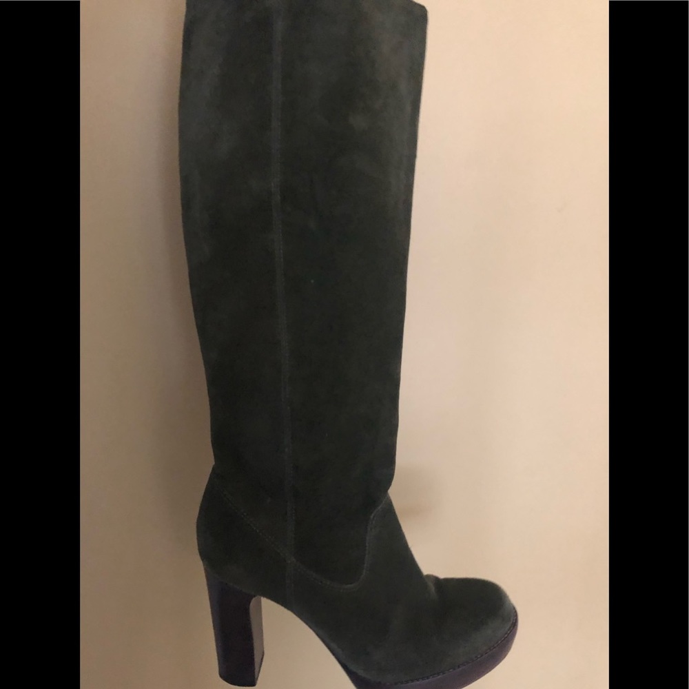 Michael Kors Green Suede Platform Boots
